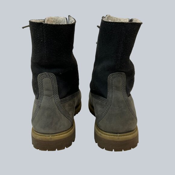 Timberland Women’s Lace-Up Winter Boots Leather & Suede Shearling Lined Size 9.5 - Picture 2 of 10